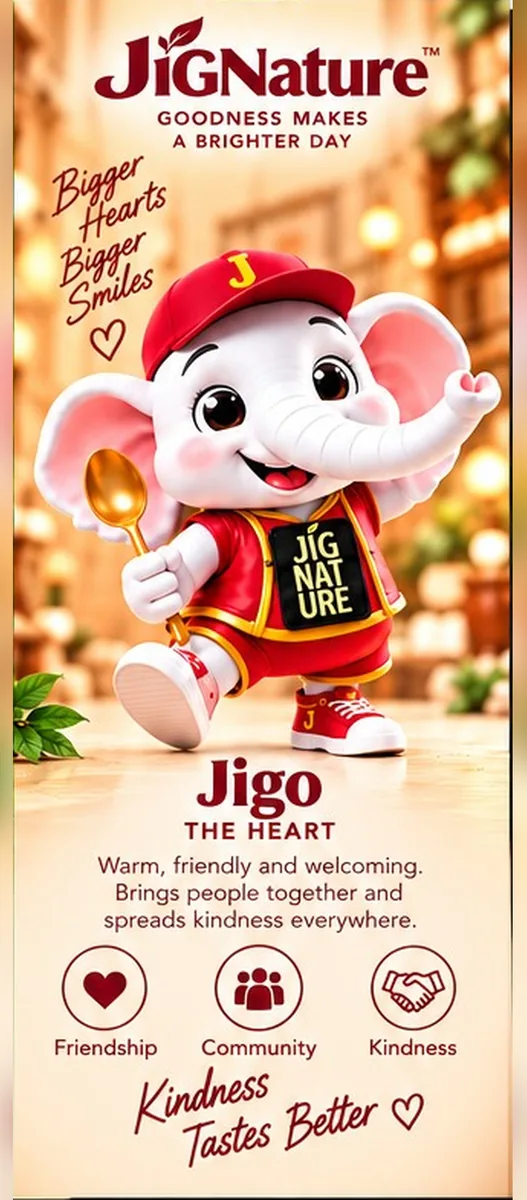 Jigo, The Heart — Warm, friendly and welcoming. Brings people together and spreads kindness everywhere.