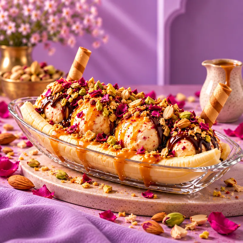 Thanda Royale Banana Boat — A royal twist on a timeless treat.
